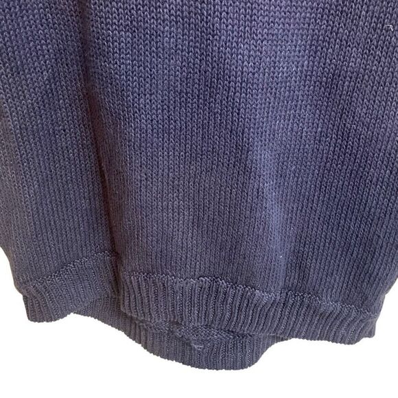 615. J. Crew navy knit scoop neck long sleeve 100% linen top - Picture 2 of 5